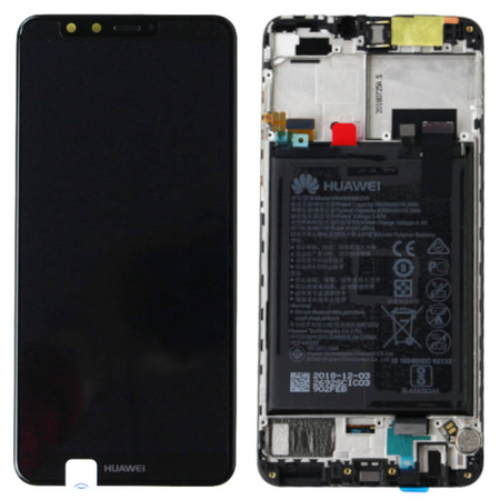 Huawei Y9 2018 LCD display with frame and battery - black