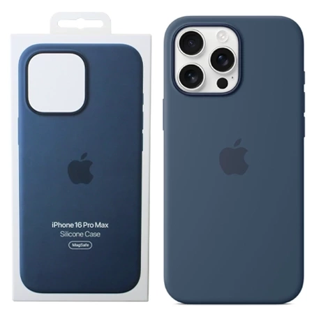 Apple iPhone 16 Pro Max Silicone Case MagSafe - Blue (Denim)