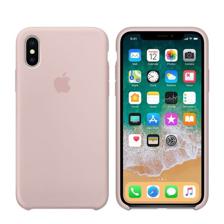 Apple iPhone X silicone case MQT62ZM/A - pink (Pink Sand)