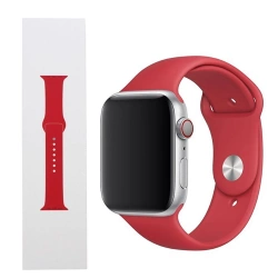 Silicone Apple Watch 38/ 40/ 41/ SE/ SE 2 Sport Band - Red (Red)