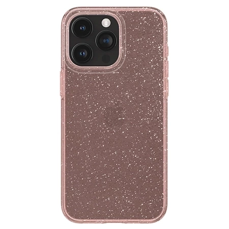 Spigen Liquid Crystal Glitter silicone case for Apple iPhone 15 Pro Max - pink (Rose Quartz)