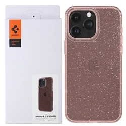 Spigen Liquid Crystal Glitter silicone case for Apple iPhone 15 Pro Max - pink (Rose Quartz)