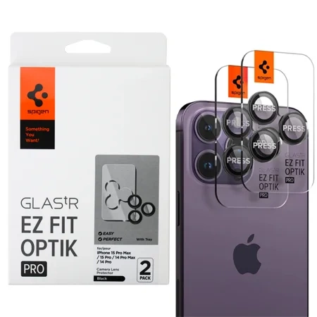 Tempered camera glass for Apple iPhone 14 Pro/ 14 Pro Max/ 15 Pro/ 15 Pro Max Spigen Glas.TR EZ FIT OPTIK Pro - 2 pieces