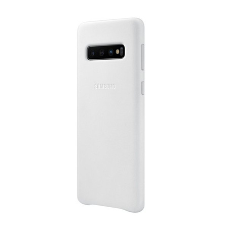 Samsung Galaxy S10 Leather Cover phone case - white