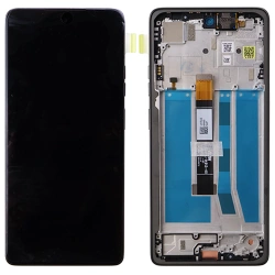 LCD display for Motorola Moto G75 original - grey (Charcoal Grey)