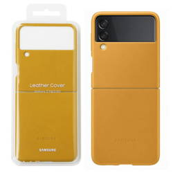 Samsung Galaxy Z Flip3 Leather Cover phone case - yellow