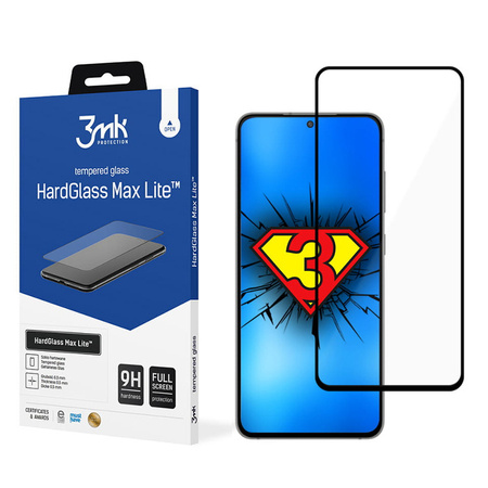 Samsung Galaxy S21 FE 5G full screen tempered glass 3MK Hard Glass Max Lite - black