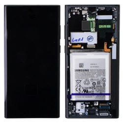 Wyświetlacz LCD Dynamic AMOLED z baterią do Samsung Galaxy S22 Ultra oryginalny - grafitowy