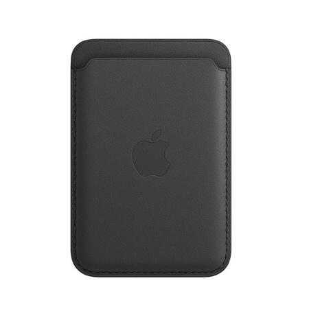 Apple Leather Wallet iPhone MagSafe MHLR3ZM/A - Black (Black)