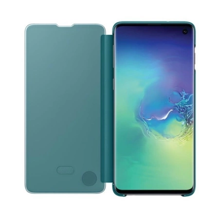Etui na telefon Samsung Galaxy S10 Plus Clear View Cover - zielone [OUTLET]