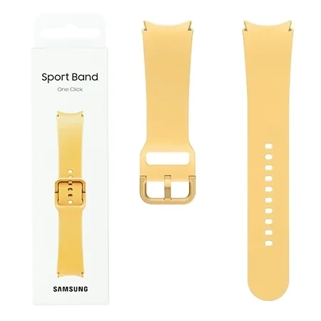 Silicone Strap for Samsung Galaxy Watch 4/ 4 Classic/ 5/ 5 Pro/ 6/ 6 Classic Sport Band One Click 20 mm M/L - Apricot (Apricot)