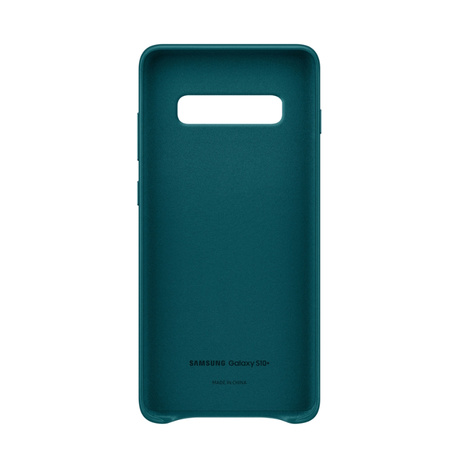 Samsung Galaxy S10 Plus Leather Cover phone case - green [OUTLET]