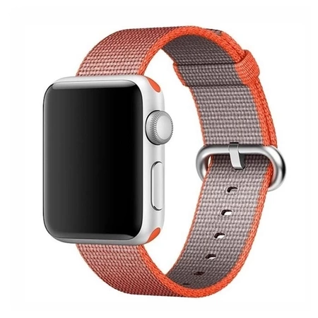 Apple Watch 38/ 40/ 41 mm Strap Woven Nylon- Orange (Orange/ Anthracite)