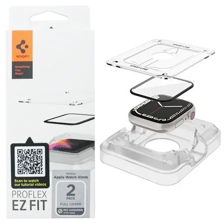 Spigen ProFlex EZ FIT hybrid glass for Apple Watch 41mm - 2 pieces