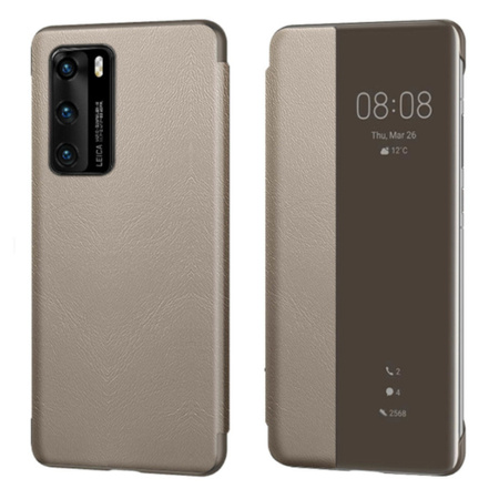 Huawei P40 Smart View Flip Cover case 51993705 - khaki 