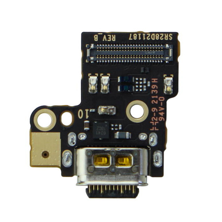 Motorola Moto G200 board with USB-C charging connector and microphone