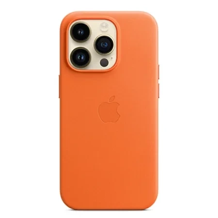 Apple iPhone 14 Pro Leather Case MagSafe - Orange (Orange)