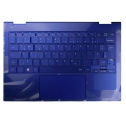 Top case with keyboard for Samsung Galaxy Book Flex NP930QCG laptop original - blue