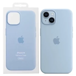 Apple iPhone 14 Silicone Case MagSafe - Blue (Sky)