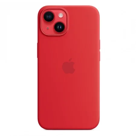 Apple iPhone 14 Silicone Case MagSafe - Red (Red)