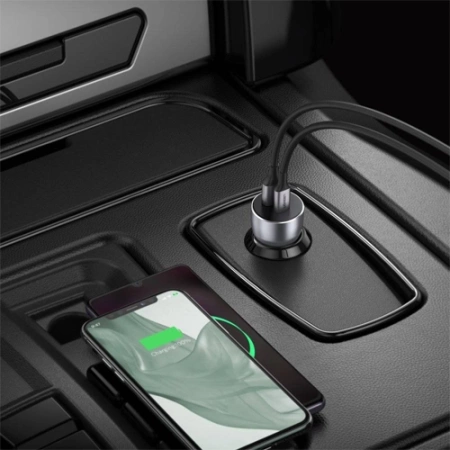 Ładowarka samochodowa Ugreen CD213 2-Port Fast Car Charger 52.2W - szara