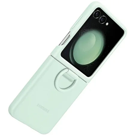 Samsung Galaxy Z Flip5 Silicone Phone Case with Ring - Green (Ocean Green)