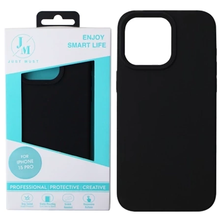 Case for Apple iPhone 15 Pro Just Must MagSafe Regular Defense Silicone - black