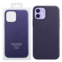 Apple iPhone 12 Pro Max leather case Leather Case MagSafe MJYT3ZM/A - dark purple (Deep Violet)