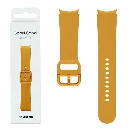 Silicone strap for Samsung Galaxy Watch 4/ Watch 4 Classic/ Watch 5/ Watch 5 Pro Sport Band 20 mm M/L - mustard