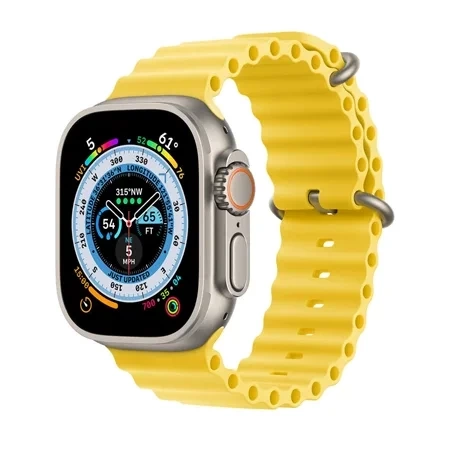 Pasek Apple Watch 42/ 44/ 45/ 49 Ultra/ Ultra 2 Ocean Band - żółty (Yellow)