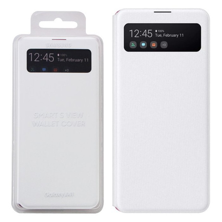 Samsung Galaxy A41 Smart S View Wallet Cover phone case - white