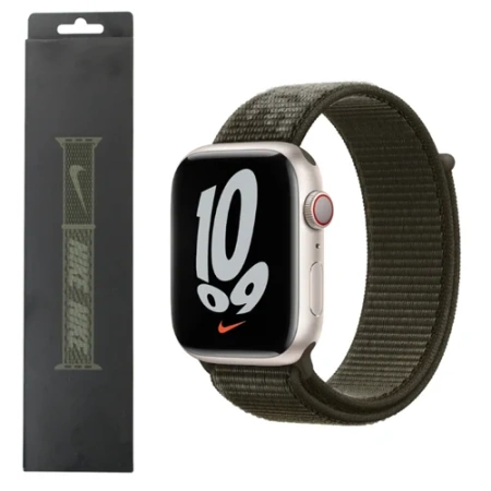 Pasek Apple Watch 38/ 40/ 41 mm Nike Sport Loop - zielony (Cargo Khaki)