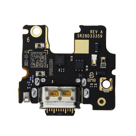 Motorola Edge 30 board with USB-C charging connector and microphone