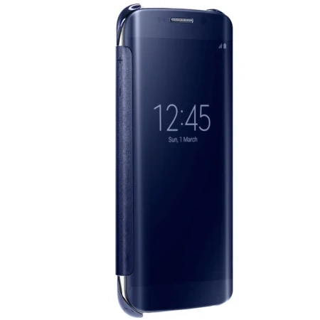 Samsung Galaxy S6 edge Clear View Cover phone case - dark blue