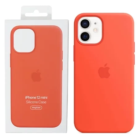 Apple iPhone 12 mini Silicone Case MagSafe - Orange (Electric Orange)