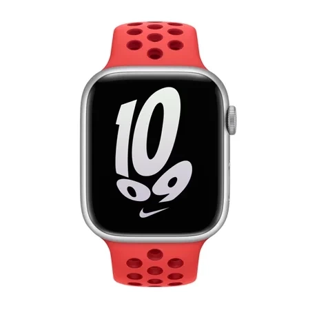 Pasek Apple Watch 42/ 44/ 45/ 49 Ultra/ Ultra 2 Nike Sport Band S/M M/L- czerwony (Bright Crimson/ Gym Red)