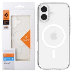 Etui silikonowe na Apple iPhone 17 Spigen Liquid Crystal MagFit dla MagSafe - transparentne
