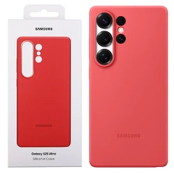 Samsung Galaxy S25 Ultra Silicone Phone Case - Raspberry (Red)