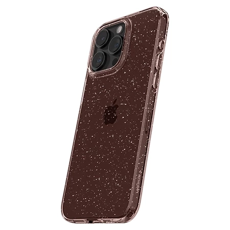 Spigen Liquid Crystal Glitter silicone case for Apple iPhone 15 Pro Max - pink (Rose Quartz)