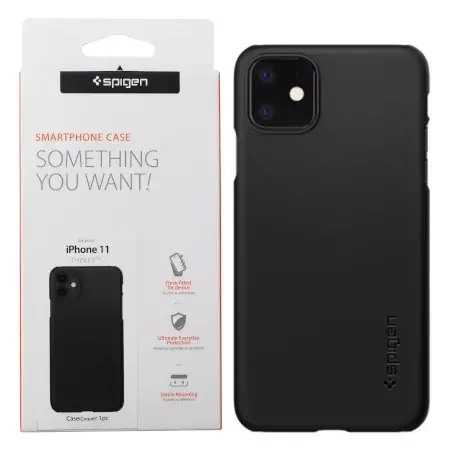 Apple iPhone 11 Spigen Thin Fit case - black