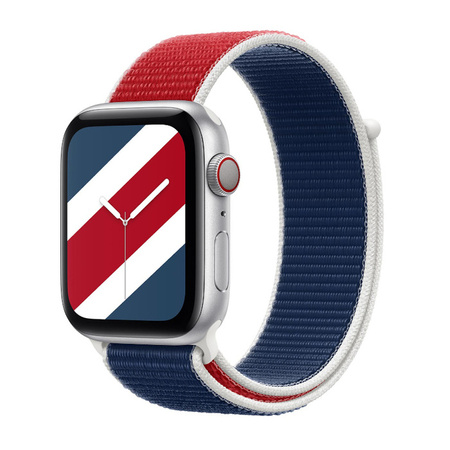 Apple Watch 38/ 40/ 41mm Nike Sport Loop Strap - Red/Blue (Great Britain)