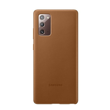 Etui skórzane na telefon Samsung Galaxy Note 20 Leather Cover - brązowe