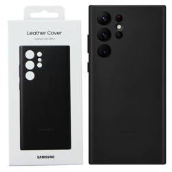 Etui skórzane na telefon Samsung Galaxy S22 Ultra Leather Cover - czarne