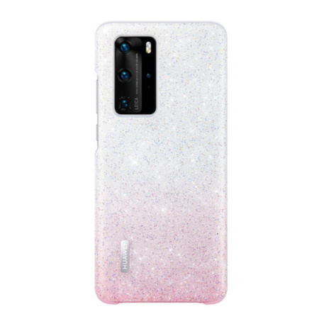 Huawei P40 Pro silicone case Glamorous Case 51993819 - transparent with crystals (Pearl Pink)