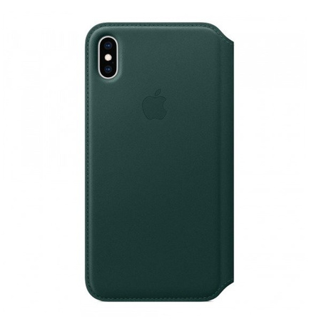 Apple iPhone XS Max Leather Folio Case - Green (Forest Green)