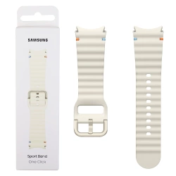 Silicone strap for Samsung Galaxy Watch 4/ 4 Classic/ 5/ 5 Pro/ 6/ 6 Classic/ 7 Sport Band One Click 20 mm S/M - cream