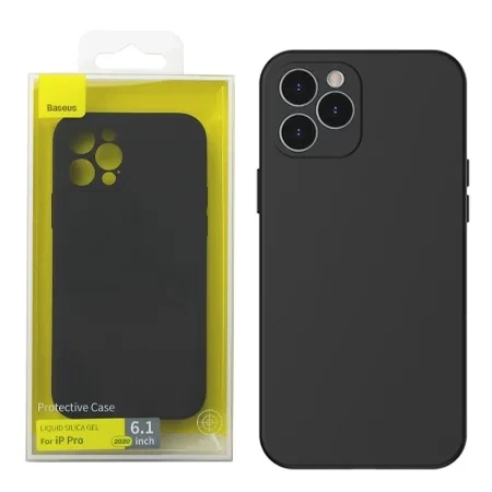 Case for Apple iPhone 12 Pro Baseus Liquid Silica Gel - black