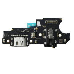 Realme C11 board with microUSB charging connector, microphone and headphone connector