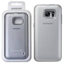 Induction case with battery for Samsung Galaxy S7 2700 mAh phone - silver