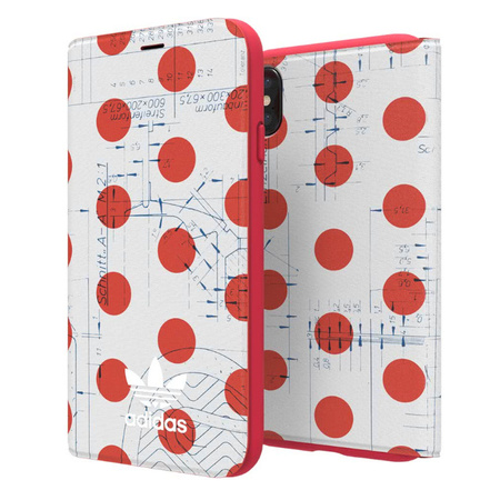 Apple iPhone X/ XS Booklet Case CJ1302 - red and white